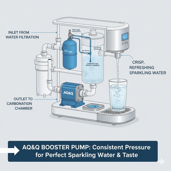 Application des pompes AQ&Q dans les machines à eau pétillante